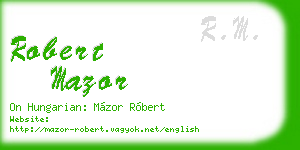 robert mazor business card